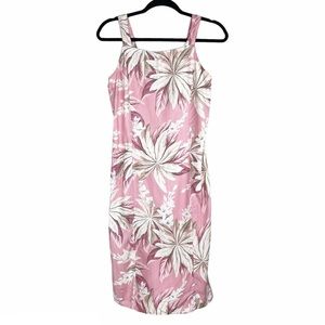 Islander Tropical Pink Sleeveless Midi Dress